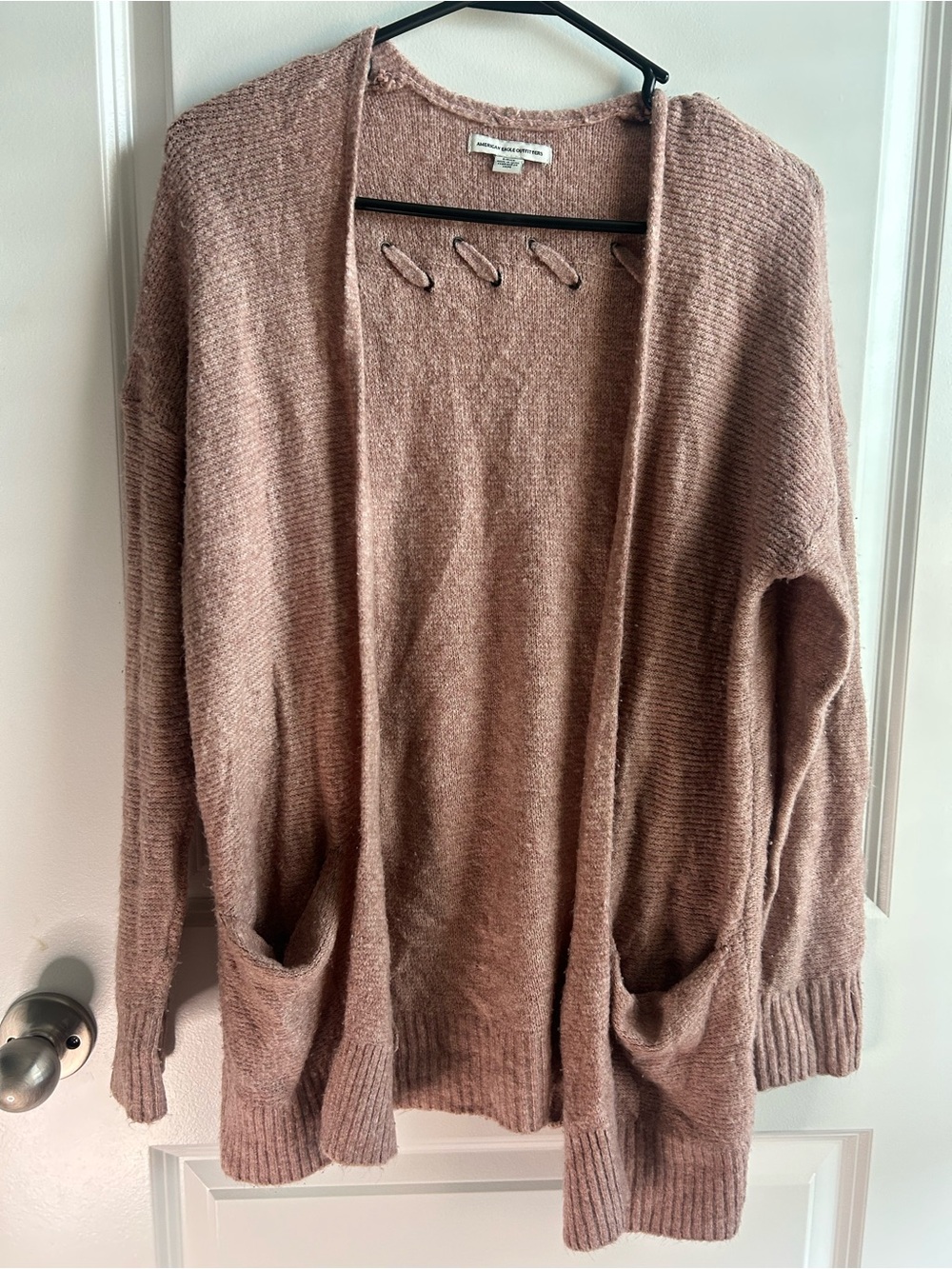 American Eagle Outfitters Open-Front Cardigan - Dusty Mauve